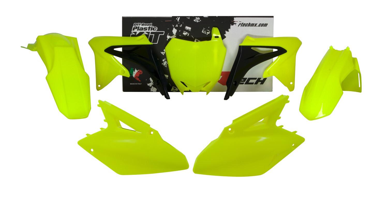 Plastics Kit Rtech Front &Rear Fenders Sidepanels &Radiator Shrouds &Front Numberplate Suzuki Rmz450