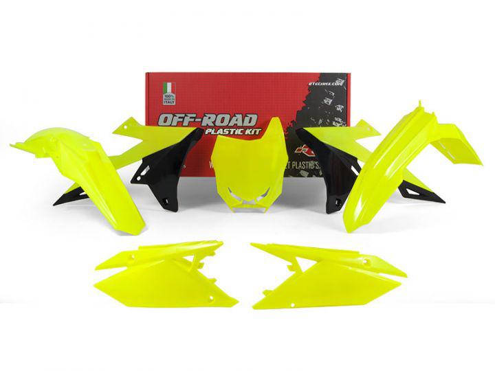 Plastics Kit Rtech Suzuki Rmz450 18-21 Rmz250 19-21 Neon Yellow