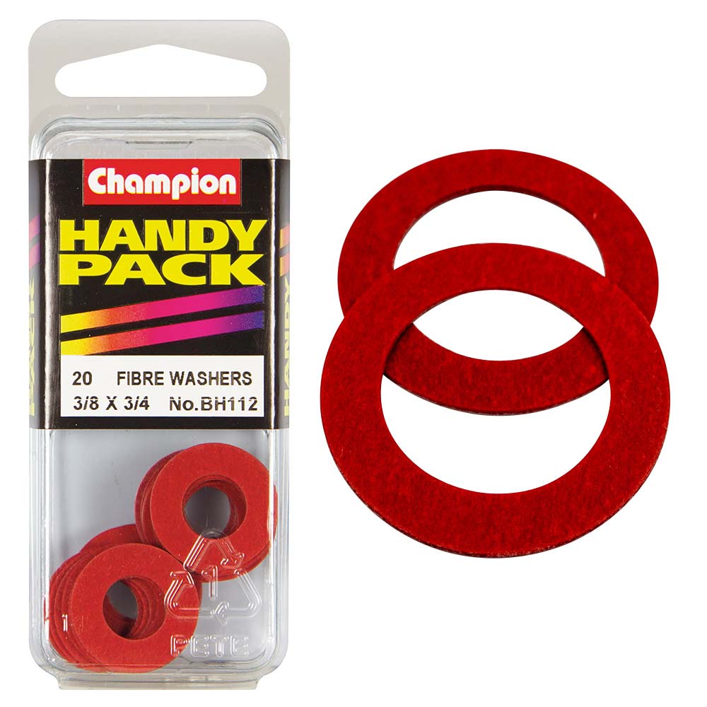 Champion 3/8In X 3/4In Fibre Washer 1/32In Thick