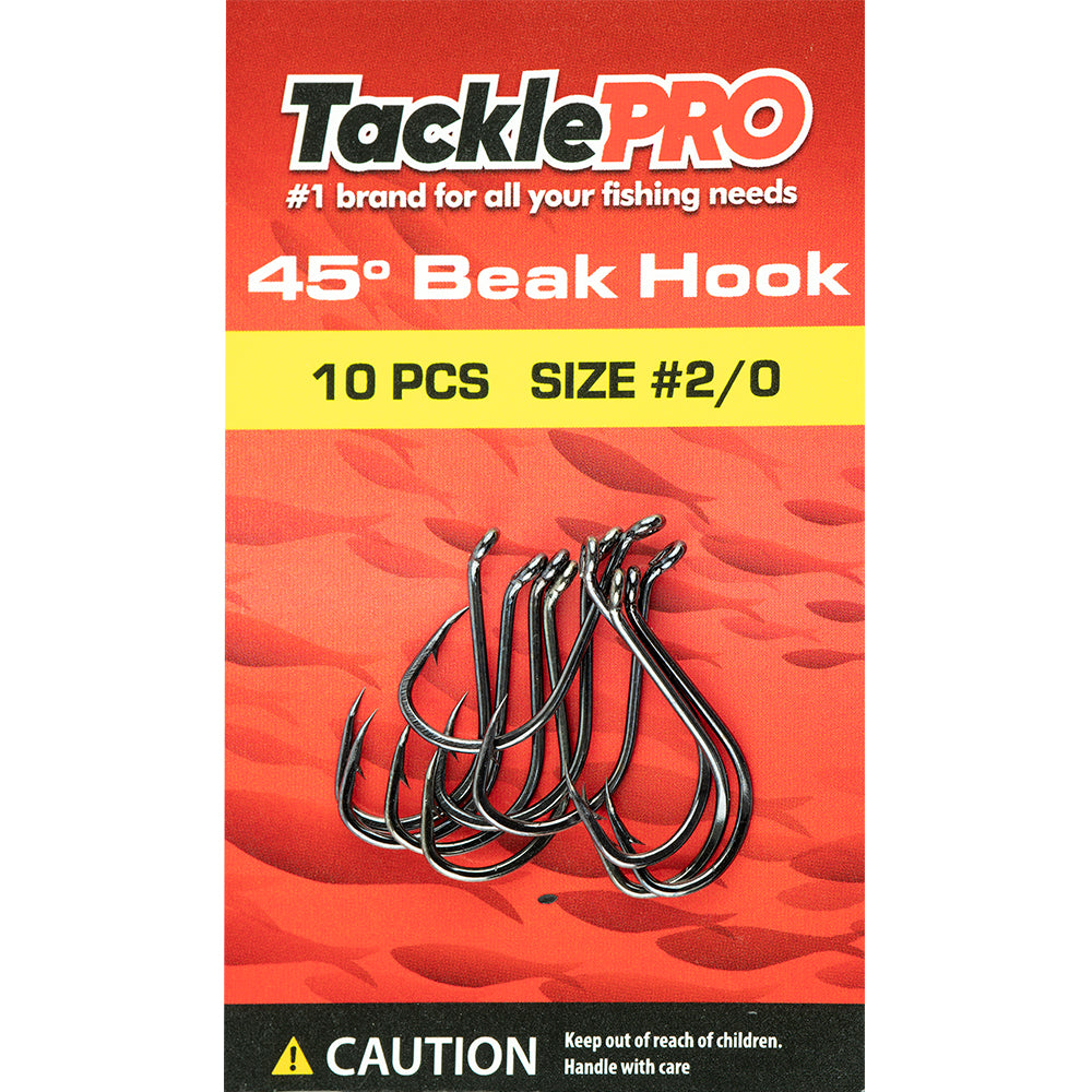 Tacklepro 45Deg. Beak Hook #2/0 - 10Pc