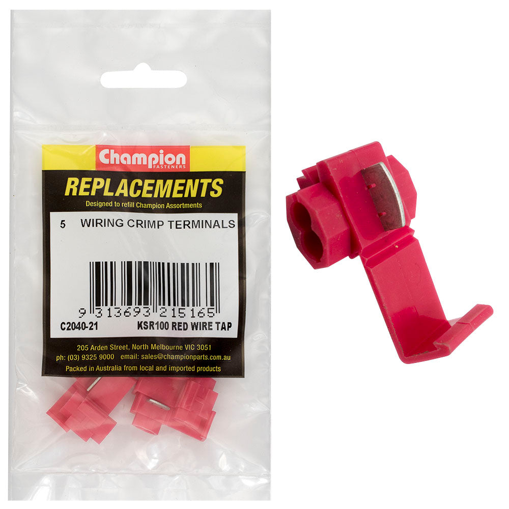 Champion Red Wire Tap Connector -5Pk