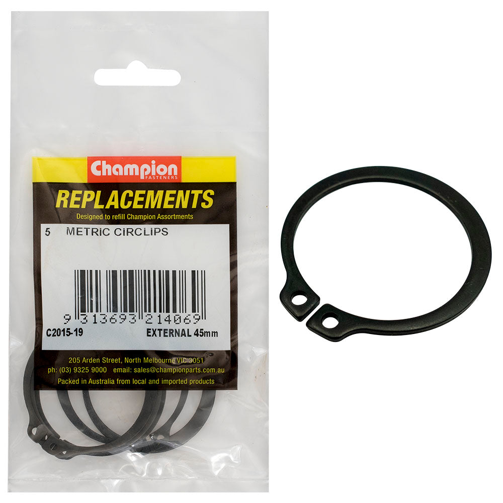 Champion 45Mm External Circlip -5Pk