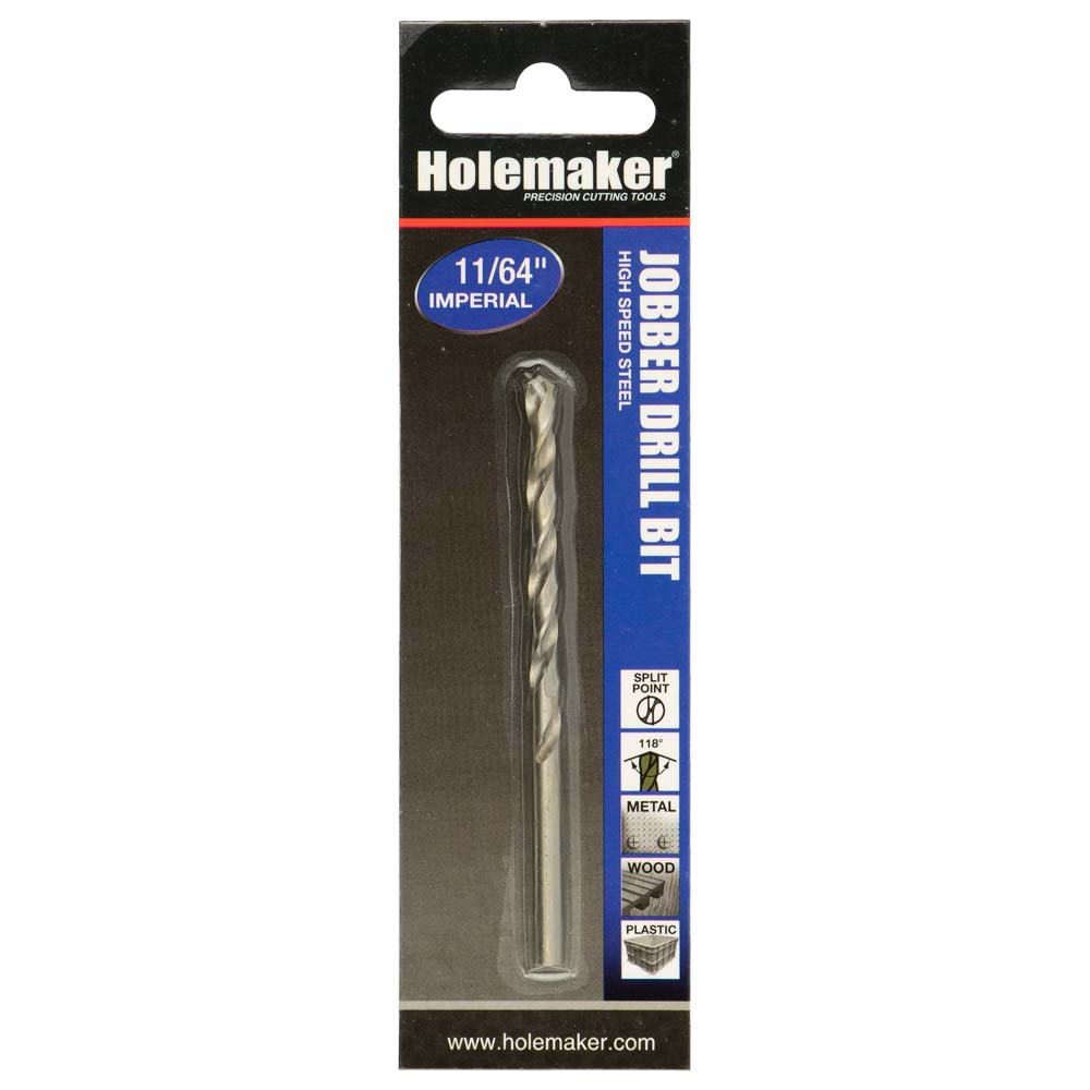 Holemaker Jobber Drill 11/64In - 1Pc (Carded)