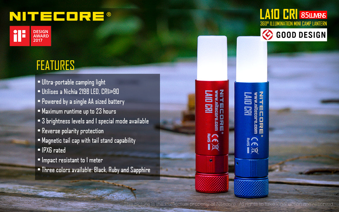 Nitecore La10 Cri Led Flashlight