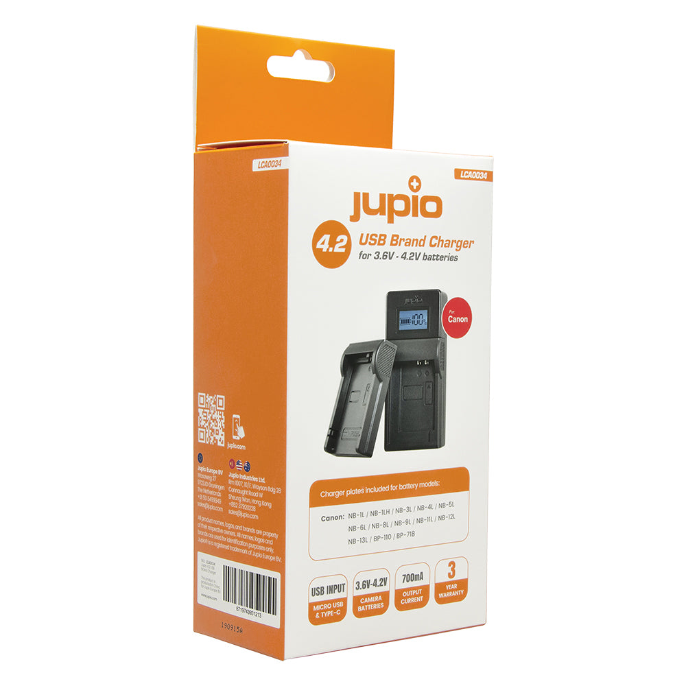 Jupio Canon Brand 3.7V - 4.2V Usb Charger