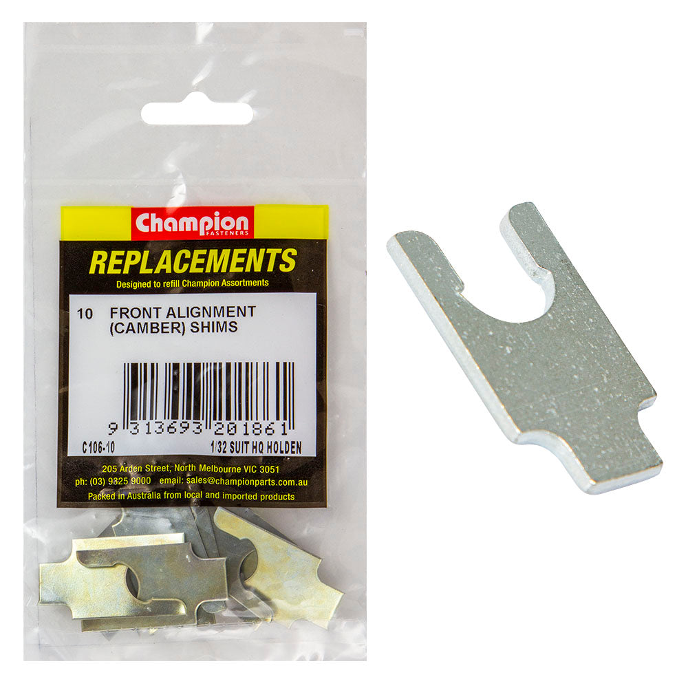 Champion 1/32In Wheel Alignment Shim -Suit Hq Holden -10Pk