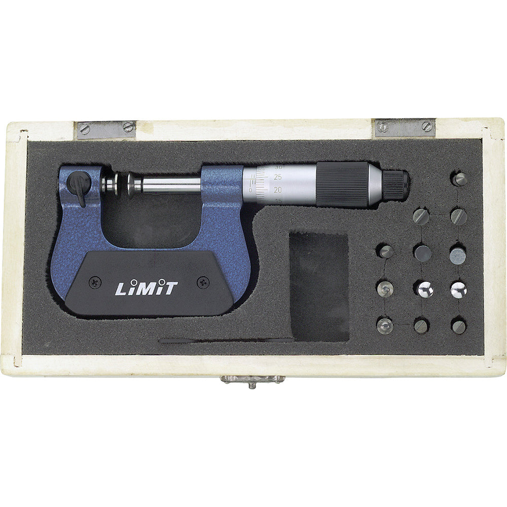 Limit Universal Micrometer W/ Tips 0-25Mm