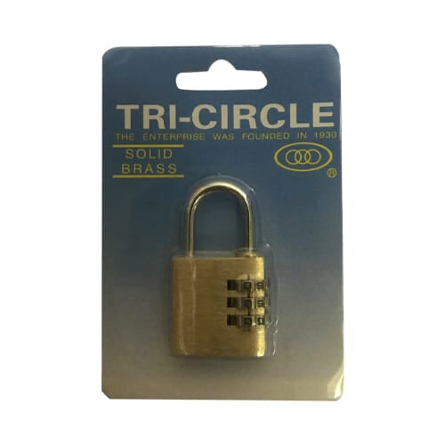 Tri-Circle Kd-T1030 Combination Padlock 30Mm  1 Per Card