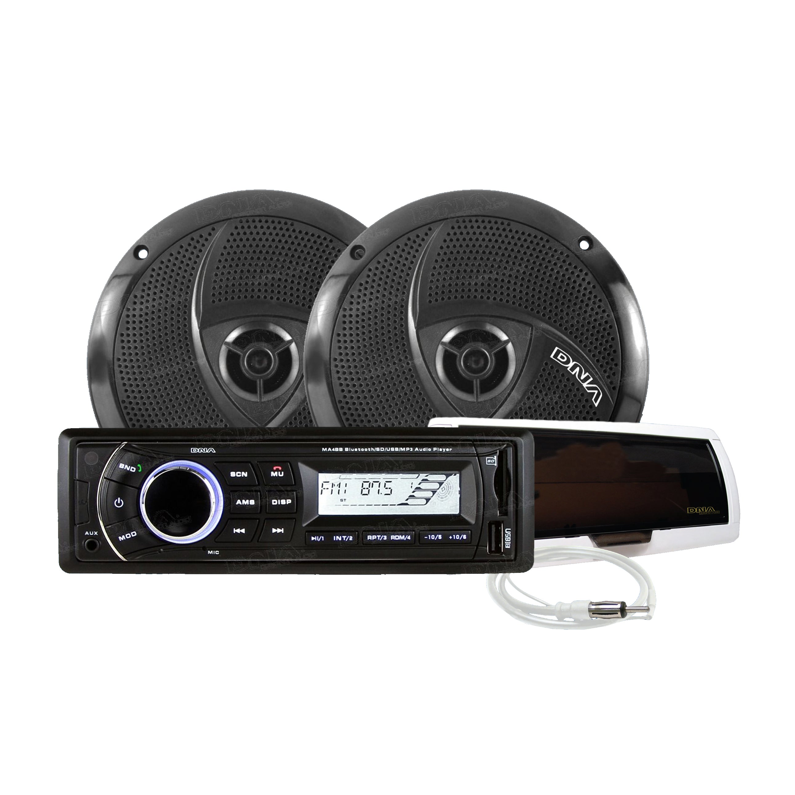 Dna Ultimate Marine Pack - Head Unit Speakers & Aerial Black