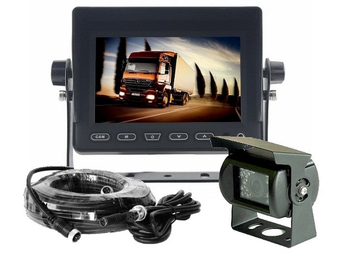 Mongoose 5" Rear View System With Lead & Camera - 3 Camera Input