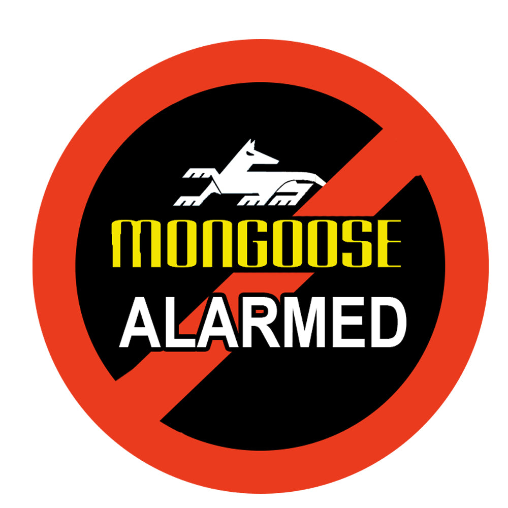 Set Of Two Mongoose External Window Stickers