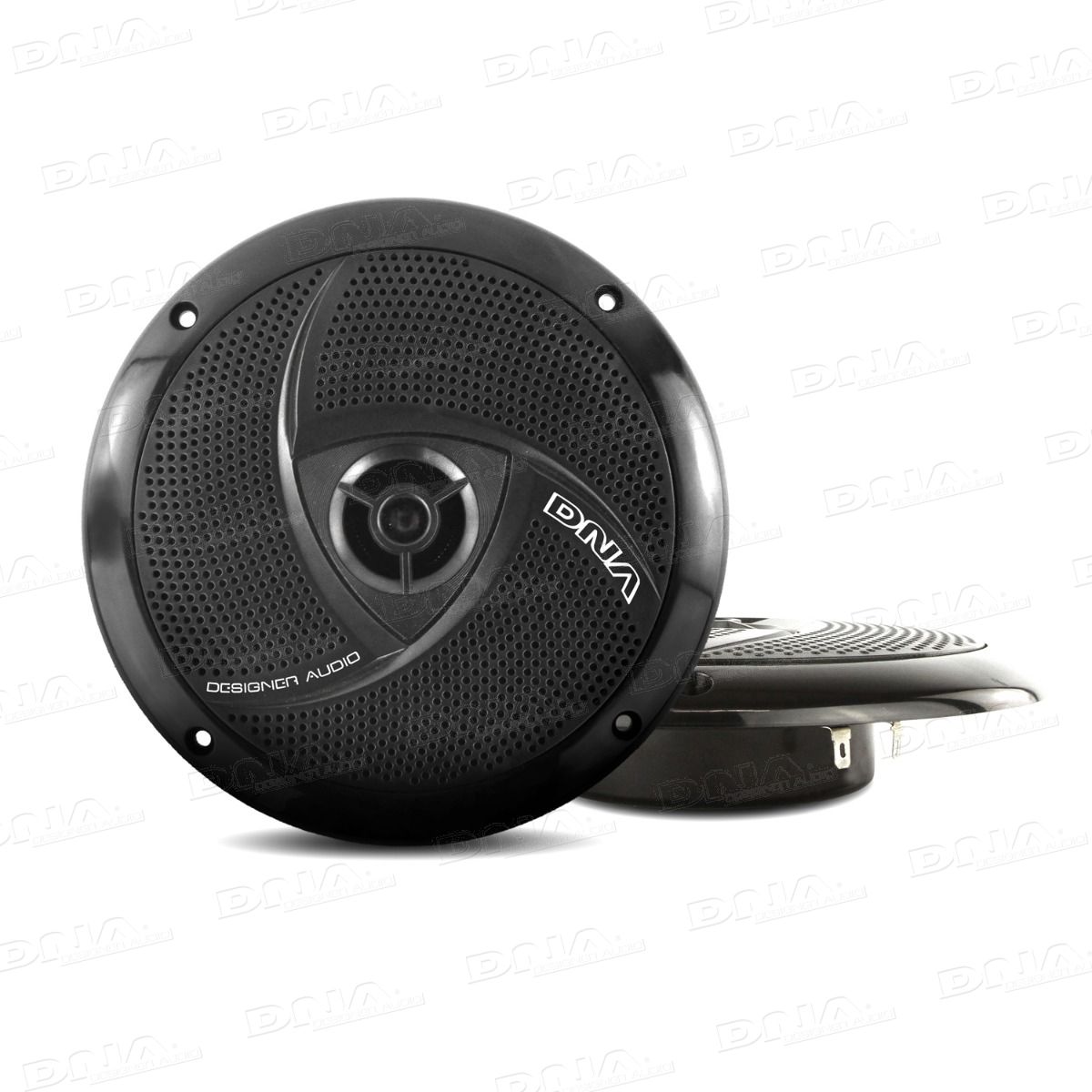 Dna 6.5" Slimline Marine Speakers Pair Black