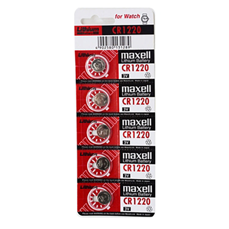 Maxell Lithium Battery Cr1220 3V Coin Cell 5 Pack