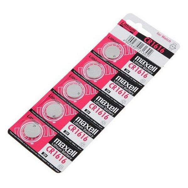 Maxell Lithium Battery Cr1616 3V Coin Cell 5 Pack