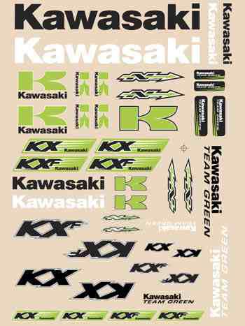 Graphics Sheet N-Style Kawasaki Kx85 Kx125 Kx250 Kx250F Kx450F 88-21 Universal