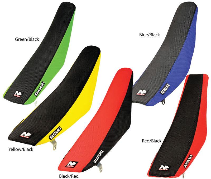 Seat Cover N-Style 2 Colour Gripper Rm85 02-21 Black Sides Yellow Top