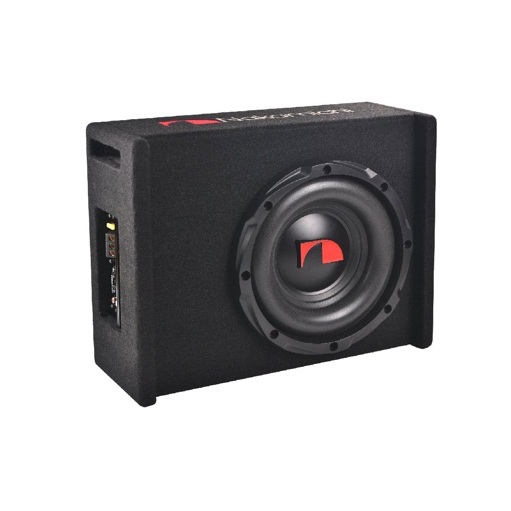 Nakamichi 10" 1000W Slim Powered Boxed Subwoofer (Upgraded Version)