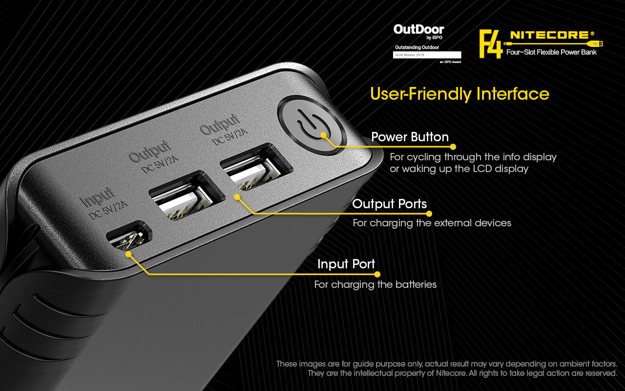 Nitecore Flexible Power Bank And 18650 Battery Charger