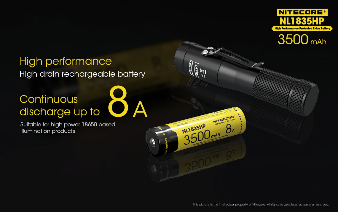 Nitecore Li-Ion Rechargeable Battery (3500Mah)