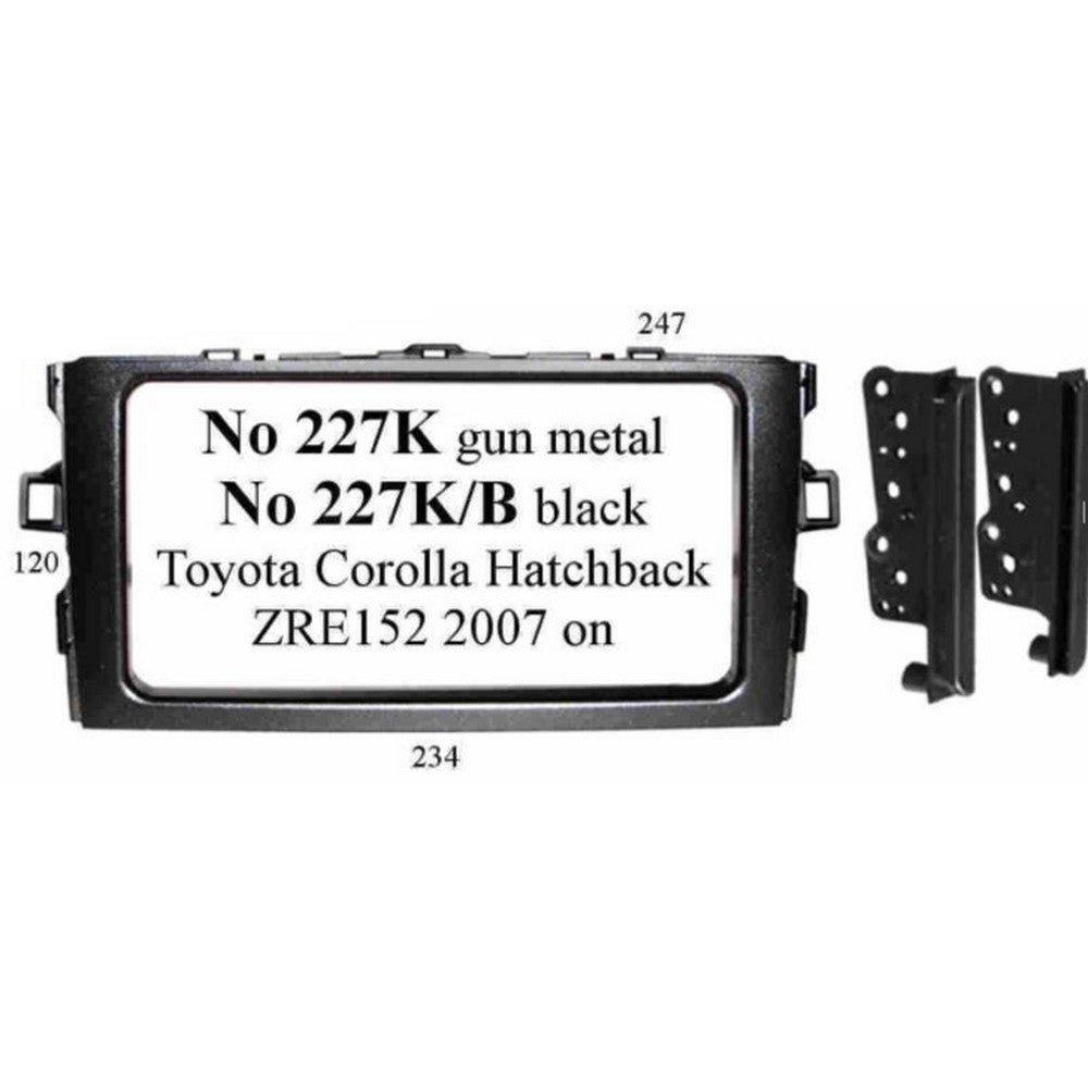 Fitting Kit Toyota Corolla Hatch , Auris 2006 - 2012 (E152) (Gun Metal 120Mm High)(Needs Side Trims)