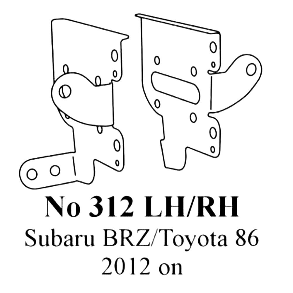 Radio Brackets  Subaru Brz /  Toyota 86 Gt Brackets