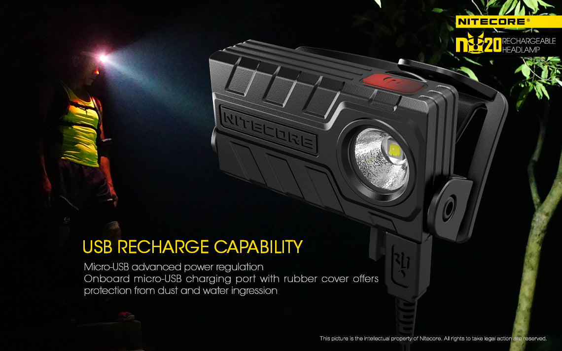 Nitecore Usb Rechargeable Led Headlamp Black