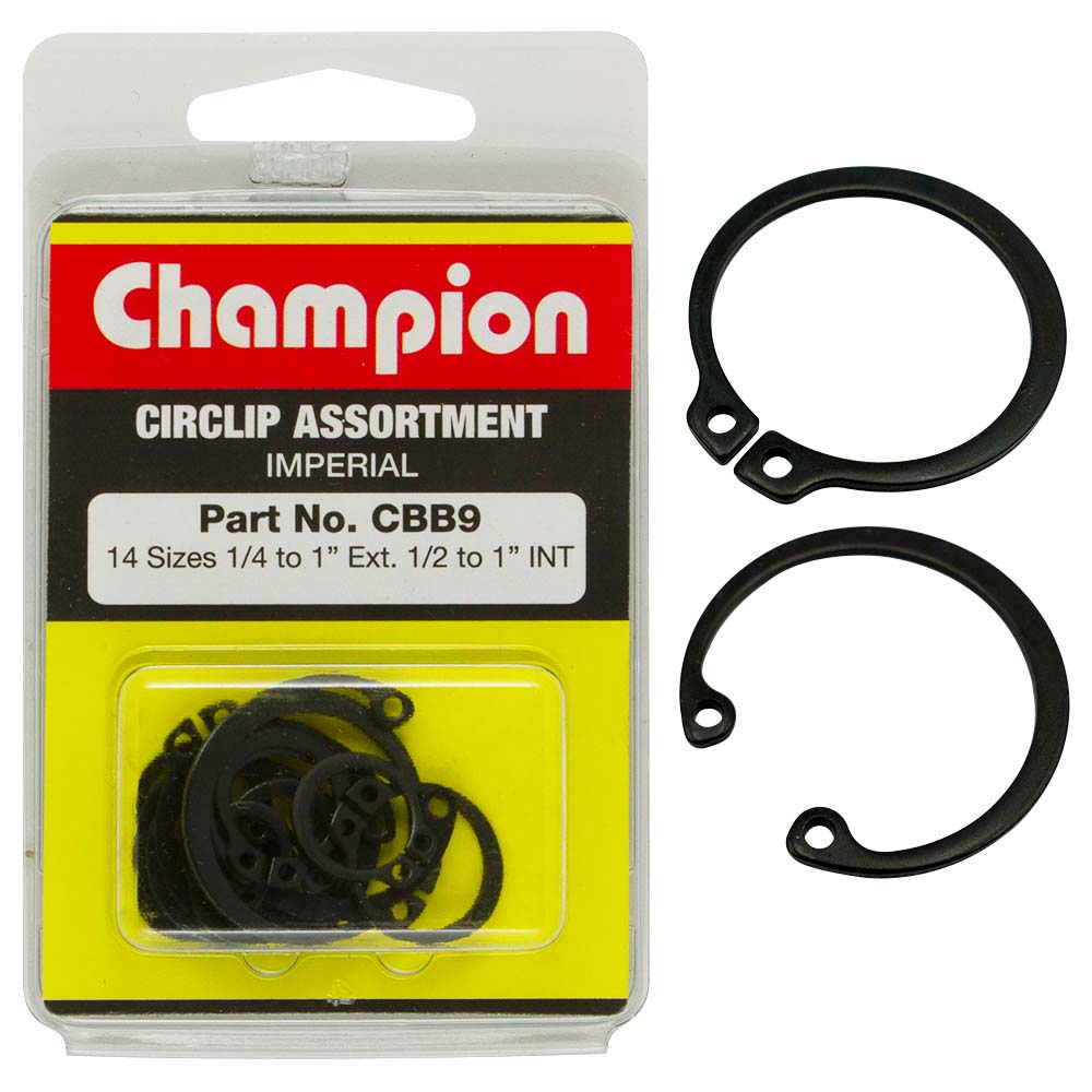 Champion 19Pc Imperial Circlip (Int & External) Assortment