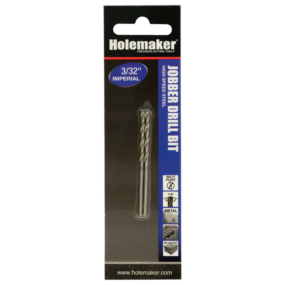 Holemaker Jobber Drill 3/32In - 2Pc (Carded)