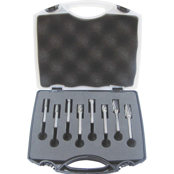 Holemaker 8Pc Carbide Burr Set-1/4 3/8&1/2In Headx1/4In Ac