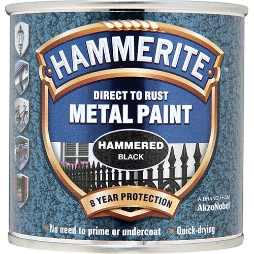 Hammerite Hammered 250Ml Black