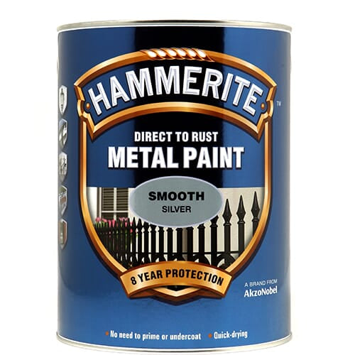 Hammerite Smooth 5Litre Silver