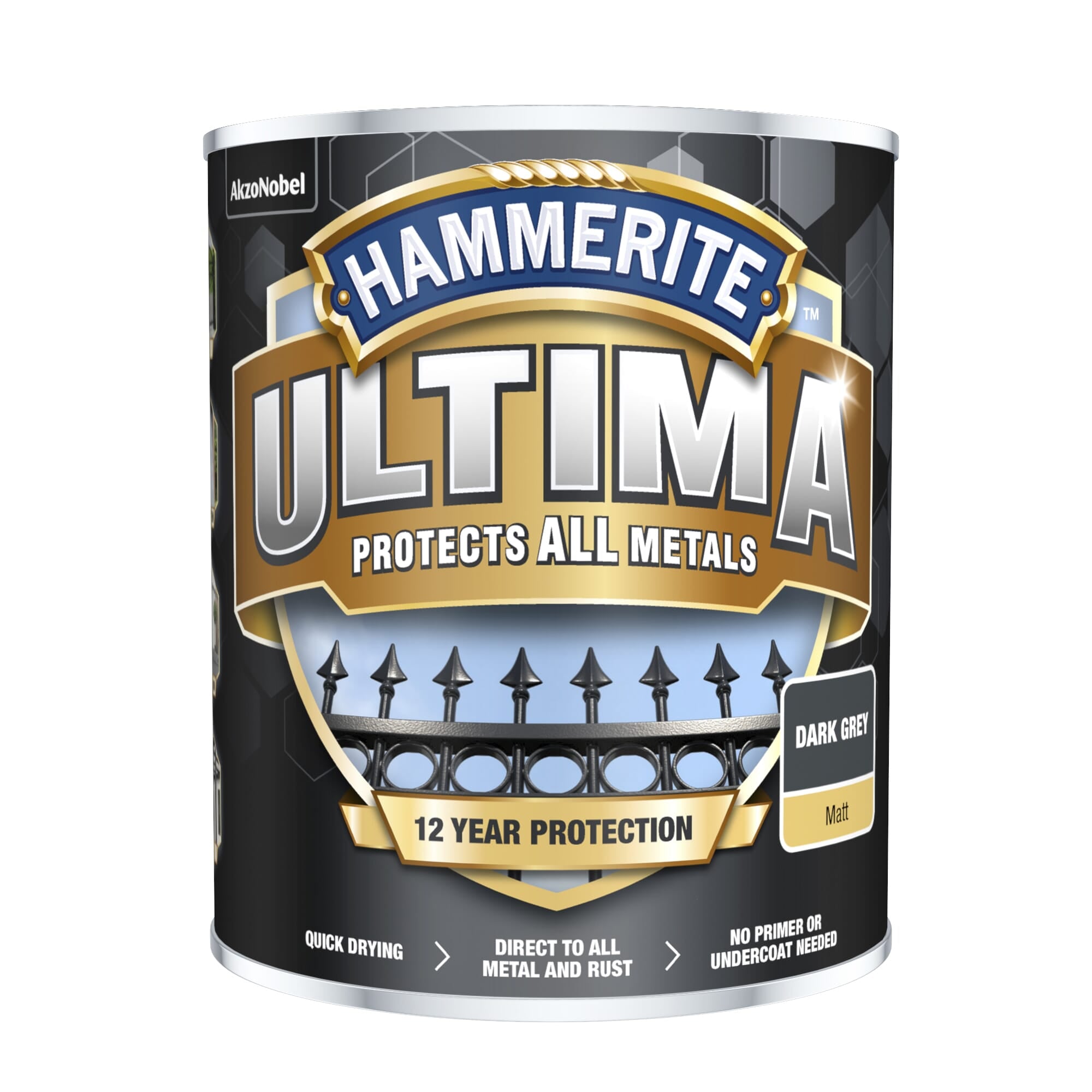 Hammerite Ultima Metal Matt Dark Grey 750Ml