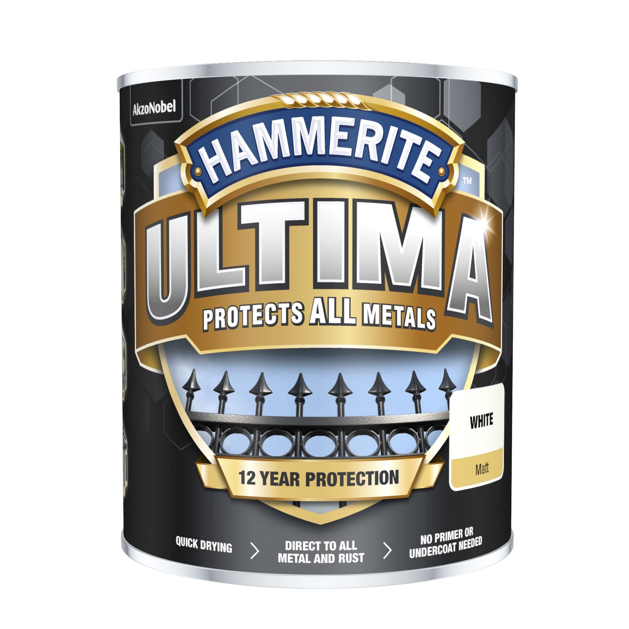 Hammerite Ultima Metal Matt White 750Ml