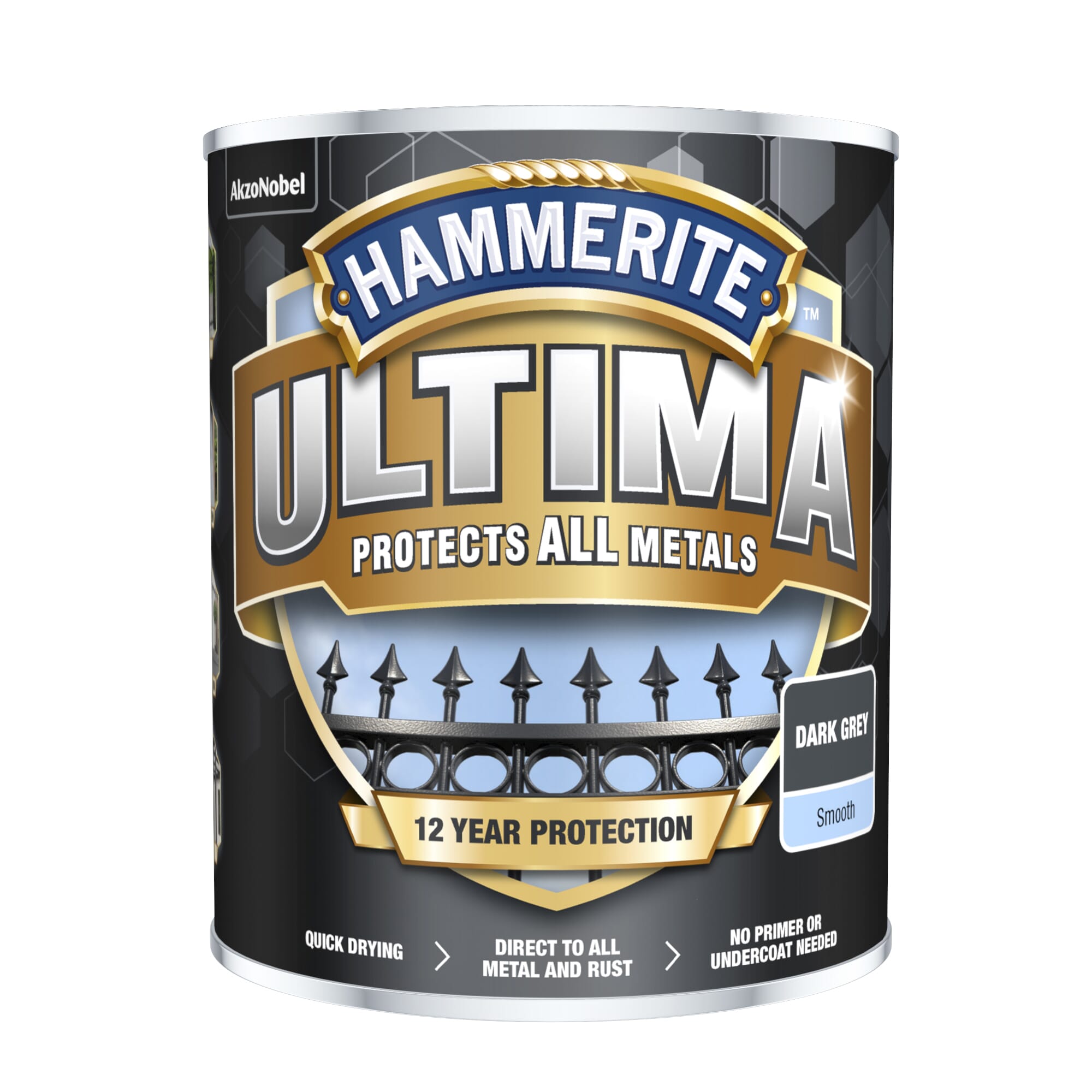 Hammerite Ultima Metal Smooth Dark Grey 750Ml
