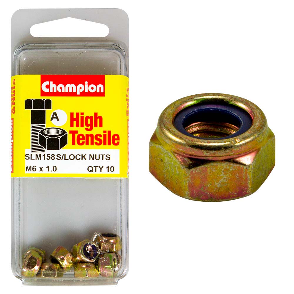 Champion Nyloc Nut M6 X 1.00 (A) - Gr8.8
