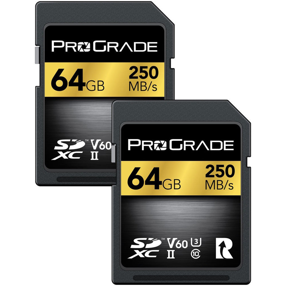 Prograde Digital Sdxc Gold Uhs-Ii 64Gb R250Mb/S W120Mb/S V60 2Pk