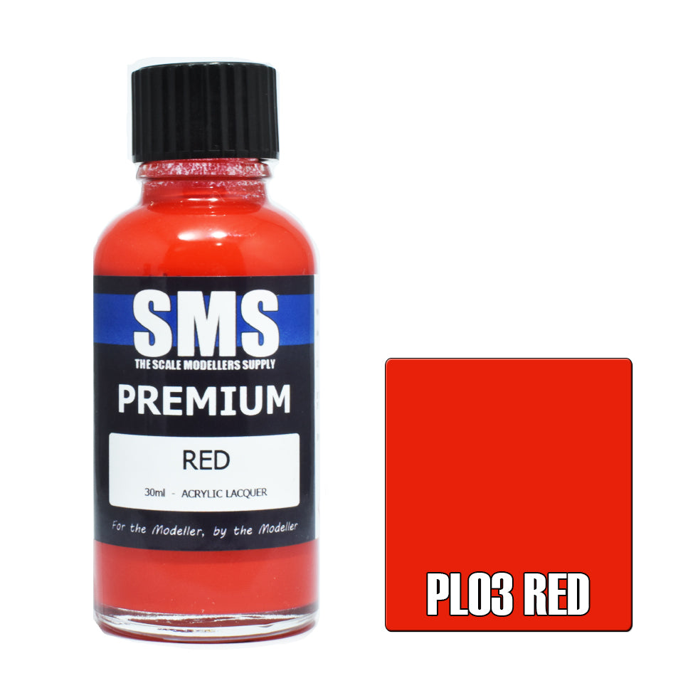 Airbrush Paint 30Ml Premium Red Acrylic Lacquer Scale Modellers Supply