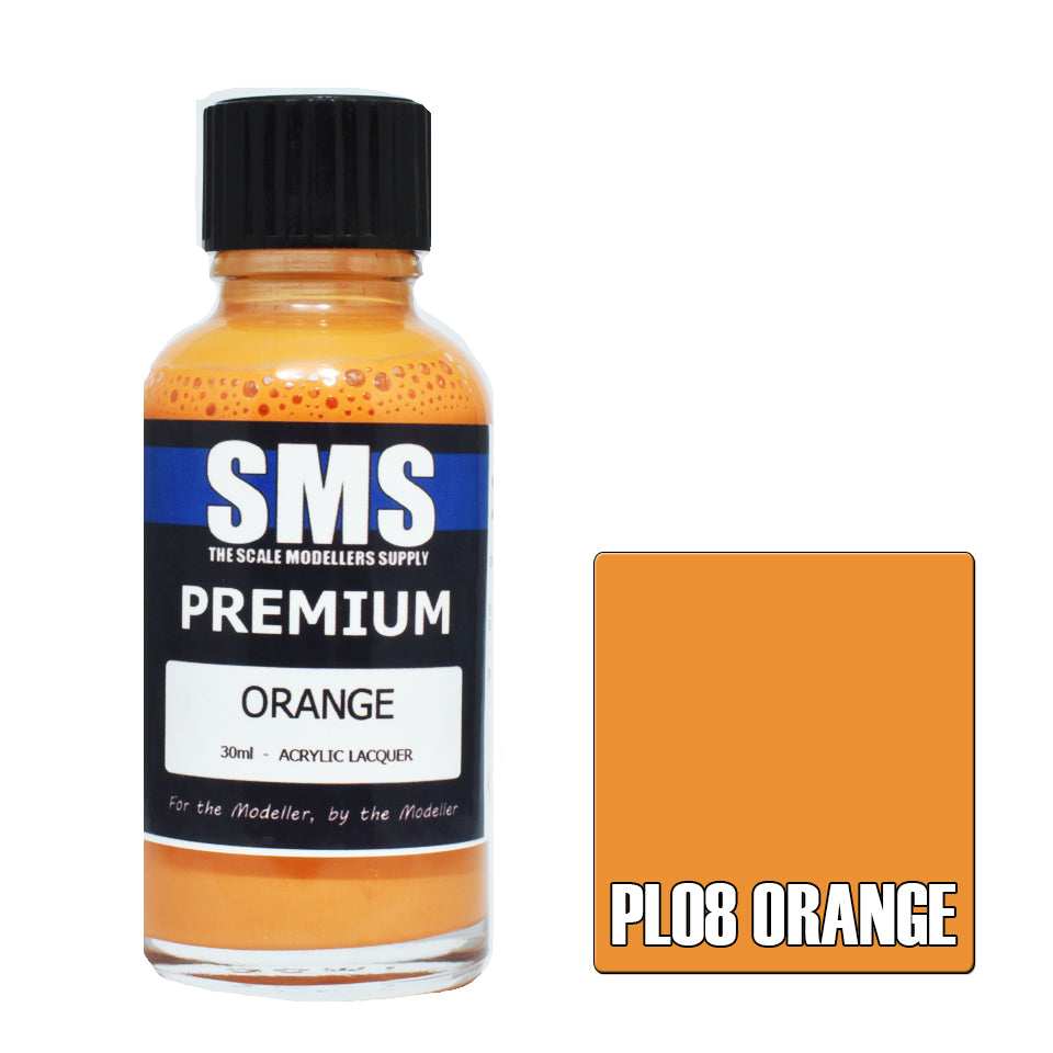 Airbrush Paint 30Ml Premium Orange Acrylic Lacquer Scale Modellers Supply