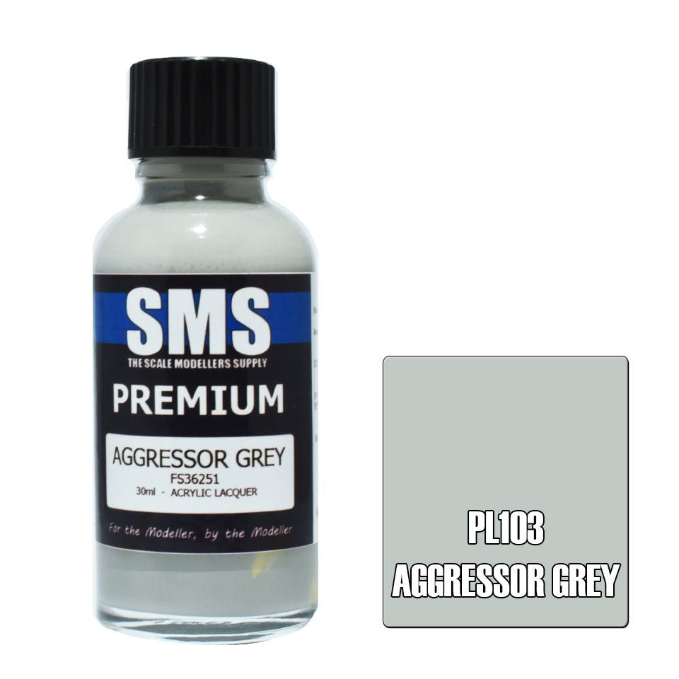 Air Brush Paint 30Ml Premium Aggressor Grey Acrylic Lacquer Scale Modellers Supply