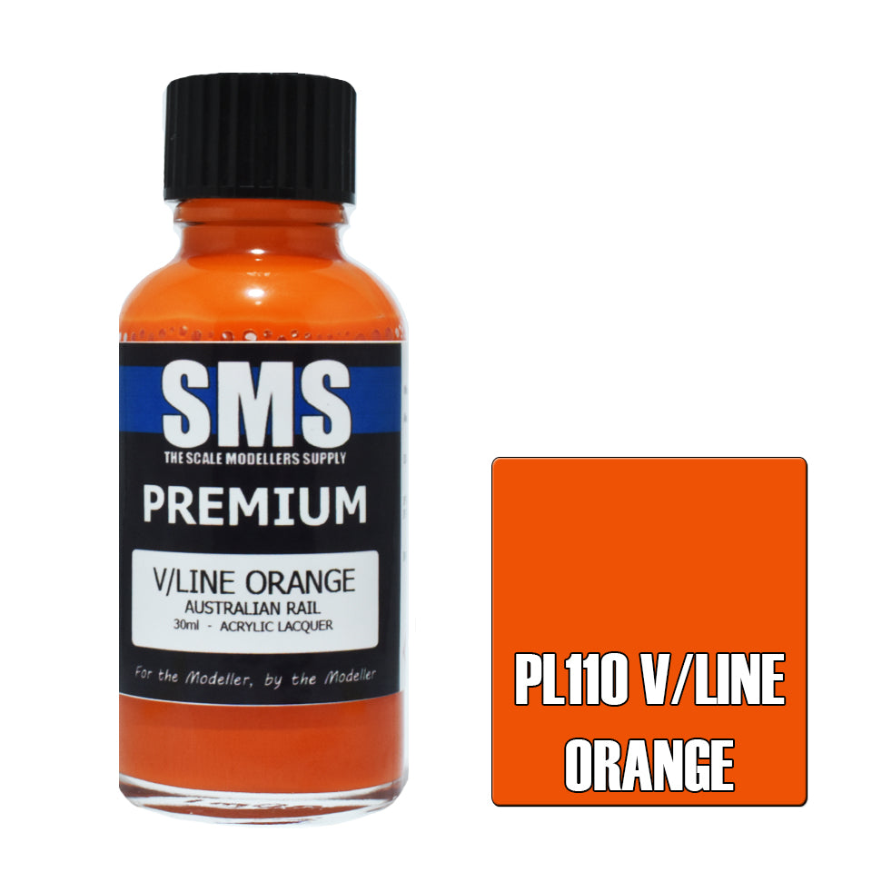 Air Brush Paint 30Ml Premium V/Line Orange  Acrylic Lacquer Scale Modellers Supply