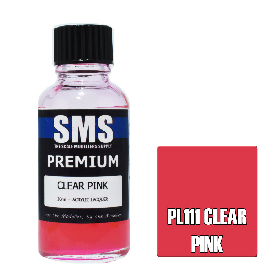 Airbrush Paint 30Ml Premium Clear Pink Acrylic Lacquer Scale Modellers Supply