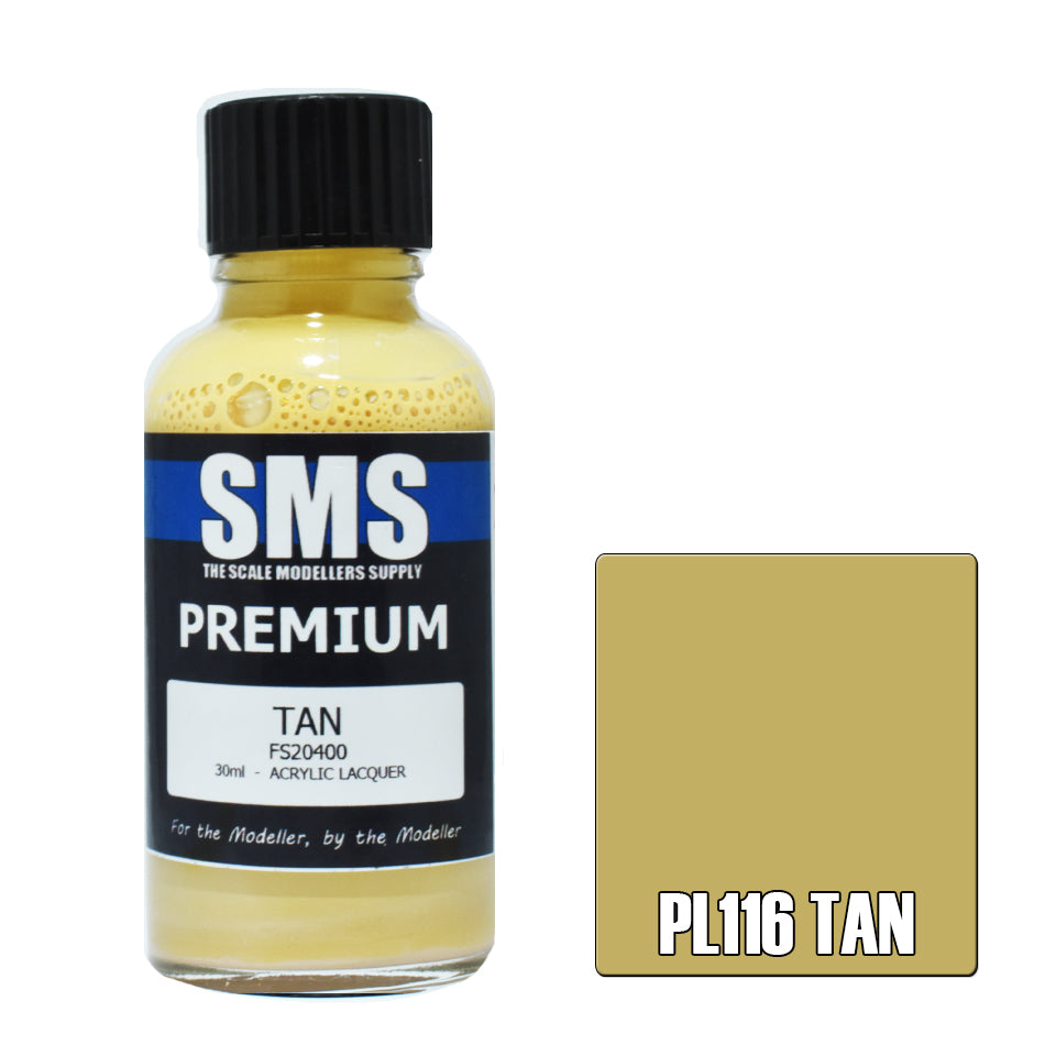 Air Brush Paint 30Ml Premium Tan  Acrylic Lacquer Scale Modellers Supply