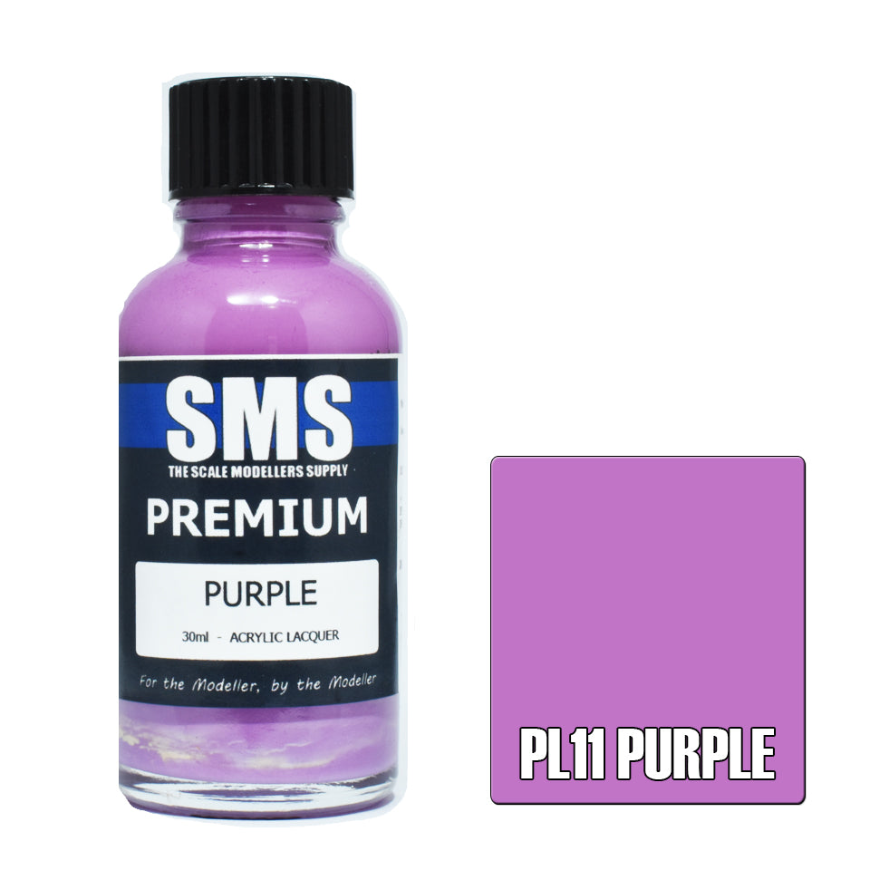 Airbrush Paint 30Ml Premium Purple  Acrylic Lacquer Scale Modellers Supply