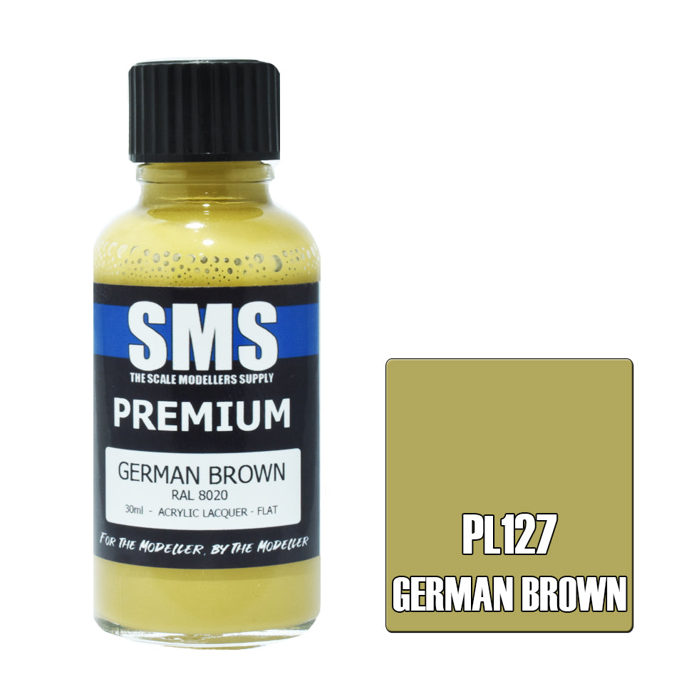 Air Brush Paint 30Ml Premium German Brown  Acrylic Lacquer Scale Modellers Supply