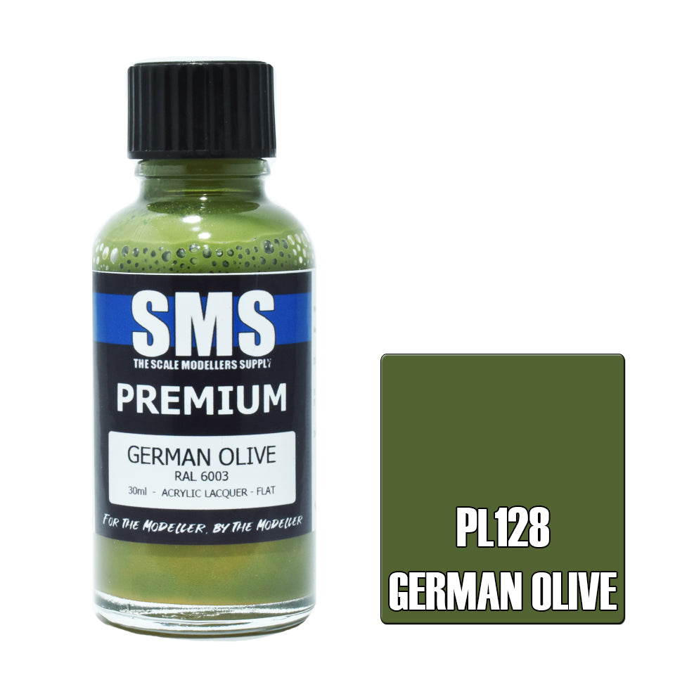 Air Brush Paint 30Ml Premium German Olive  Acrylic Lacquer Scale Modellers Supply