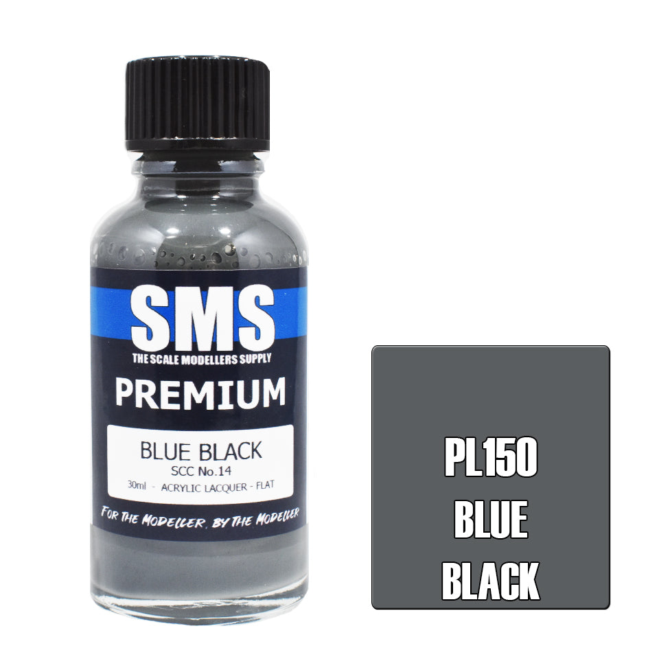 Air Brush Paint 30Ml Premium Blue Black Scc No.14  Acrylic Lacquer Scale Modellers Supply