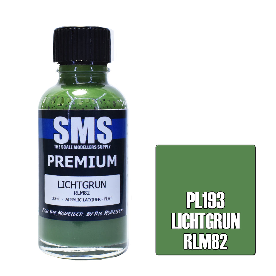 Air Brush Paint 30Ml Premium Lichtgrun Rlm82  Acrylic Lacquer Scale Modellers Supply