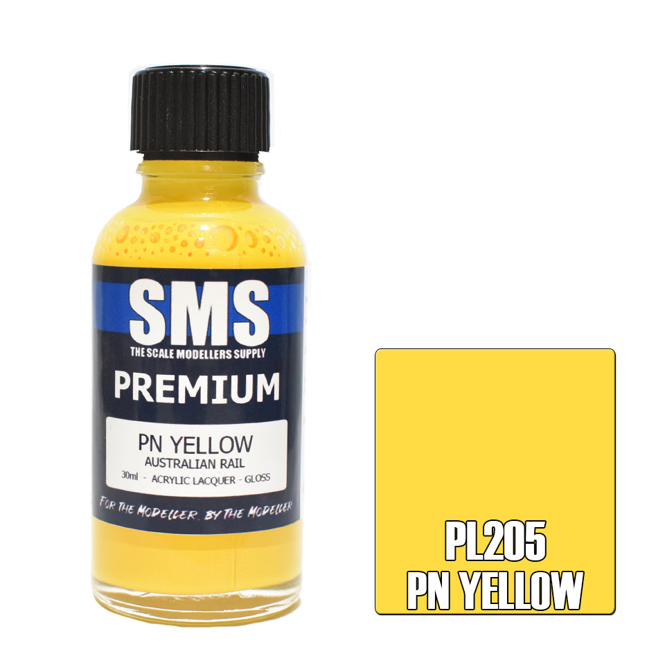 Air Brush Paint 30Ml Premium Pn Yellow  Acrylic Lacquer Scale Modellers Supply