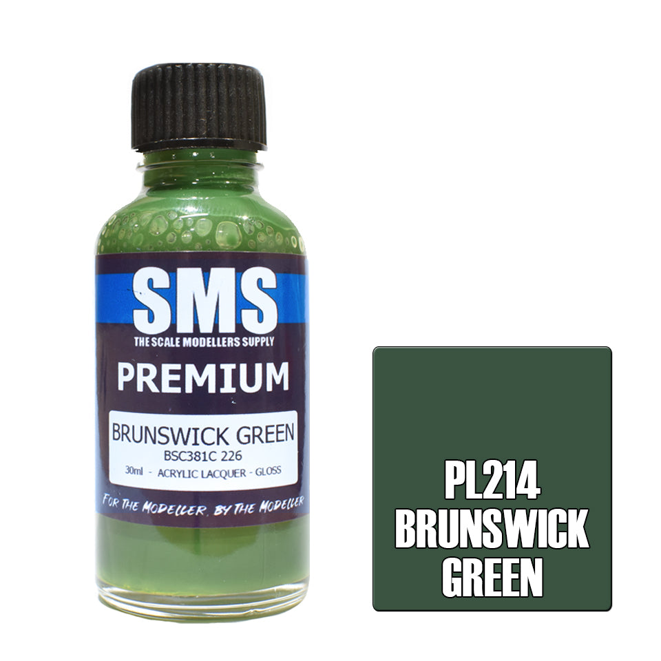 Air Brush Paint 30Ml Premium Brunswick Green  Acrylic Lacquer Scale Modellers Supply