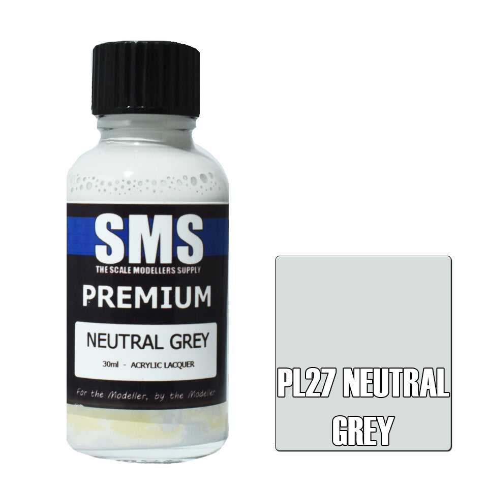 Airbrush Paint 30Ml Premium Neutral Grey Acrylic Lacquer Scale Modellers Supply